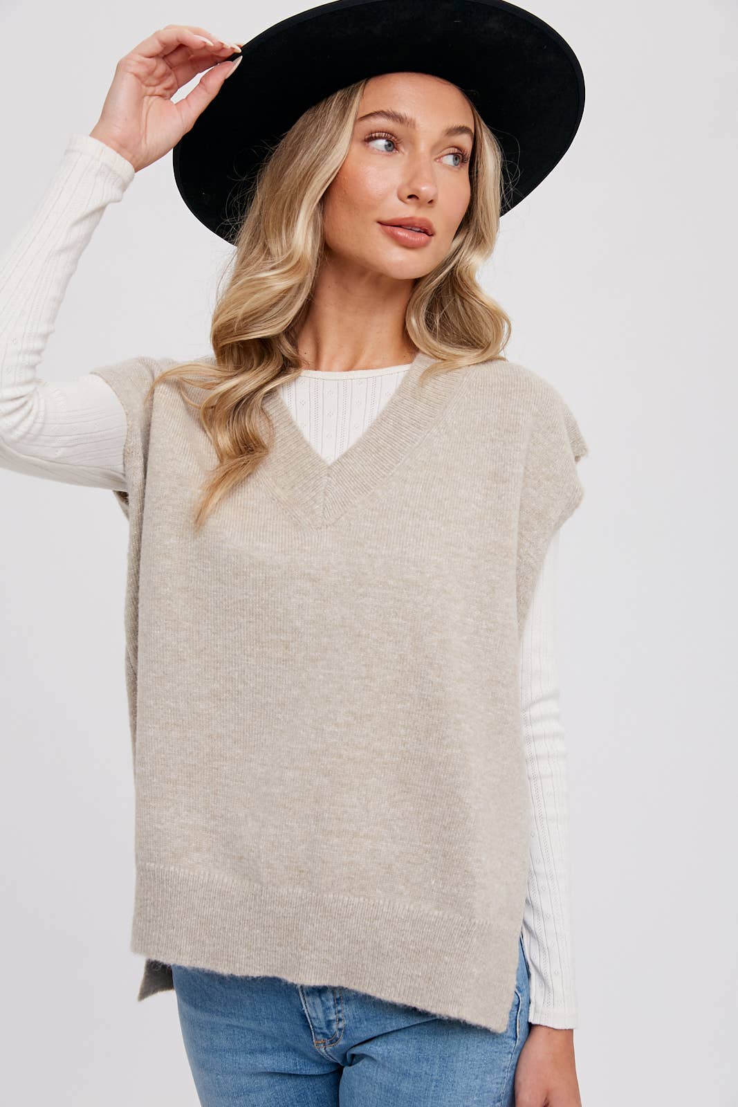 Oversized Knit Vest