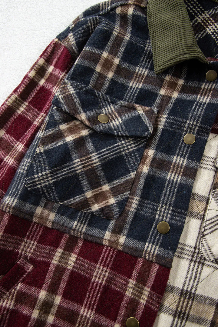 Plaid Button Up Jacket