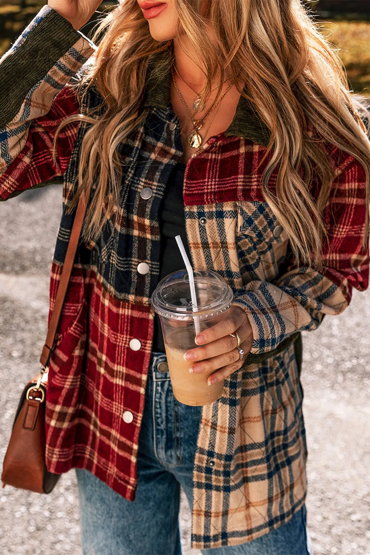 Plaid Button Up Jacket