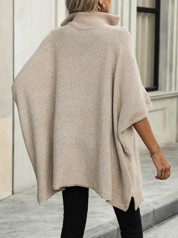 Quarter Zip Half Sleeve Sweater -  Oversized