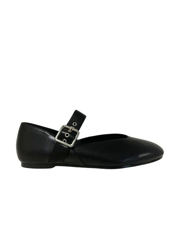 Faux Leather Ballet Flats