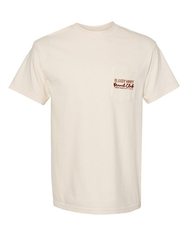 Bloody Mary Social Club Pocket Comfort Color Tee - PLUS