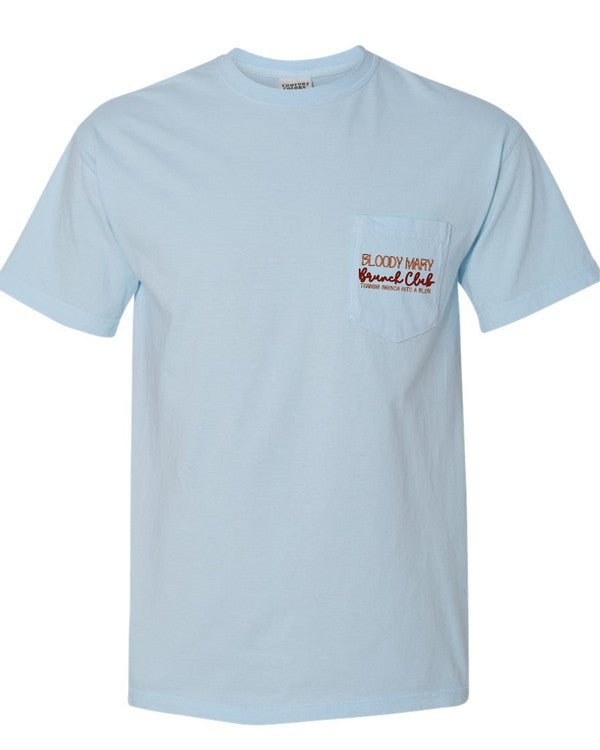 Bloody Mary Social Club Pocket Comfort Color Tee - PLUS