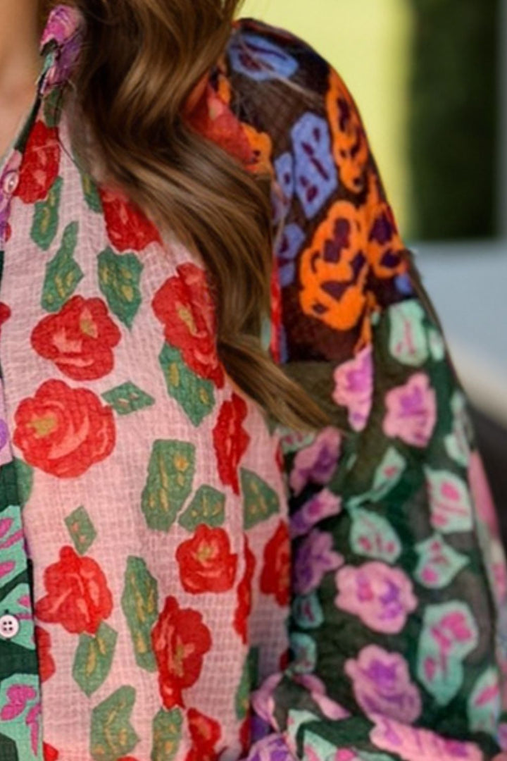 Floral Print Long Sleeve Shirt