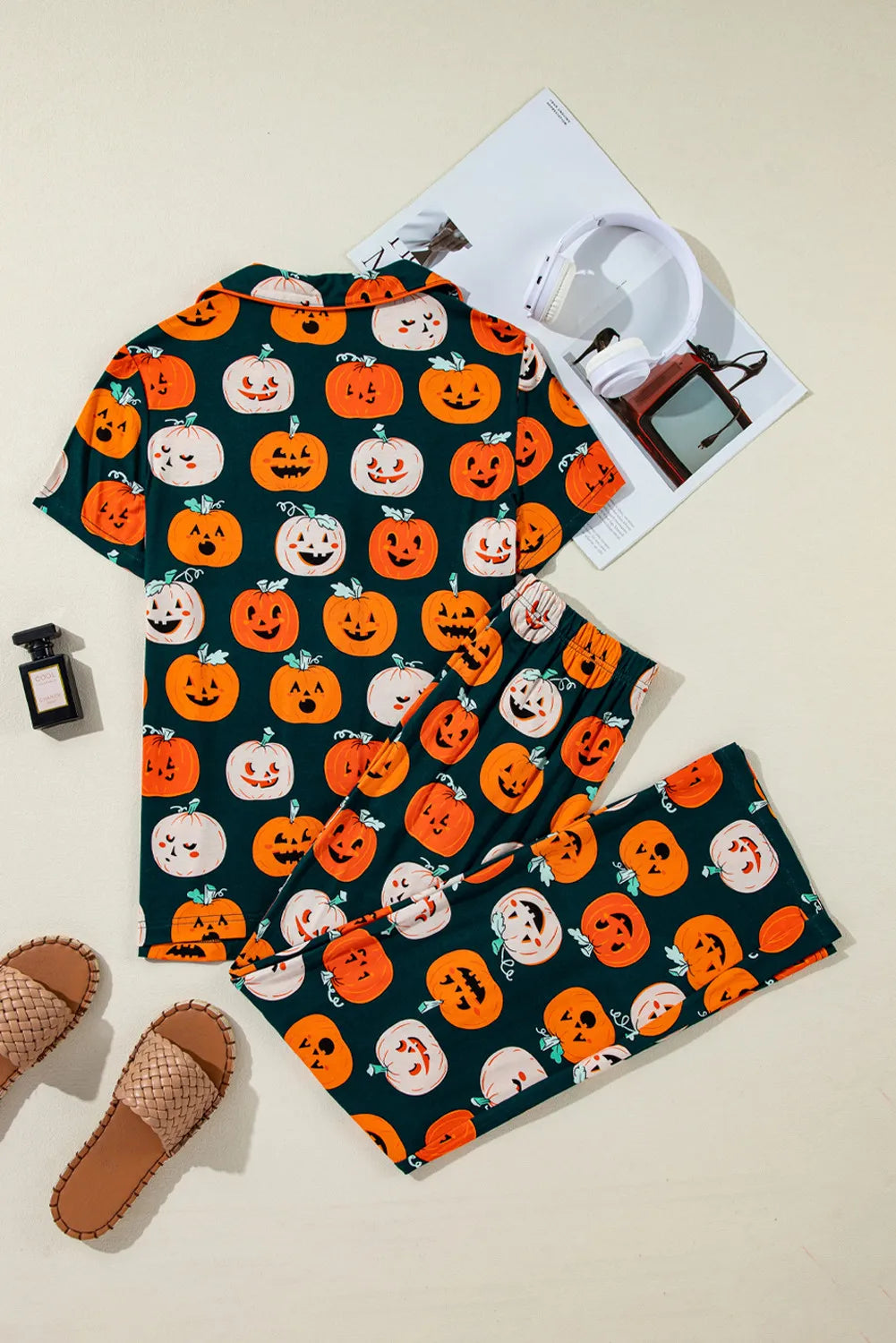 Pumpkin Print PJ Set