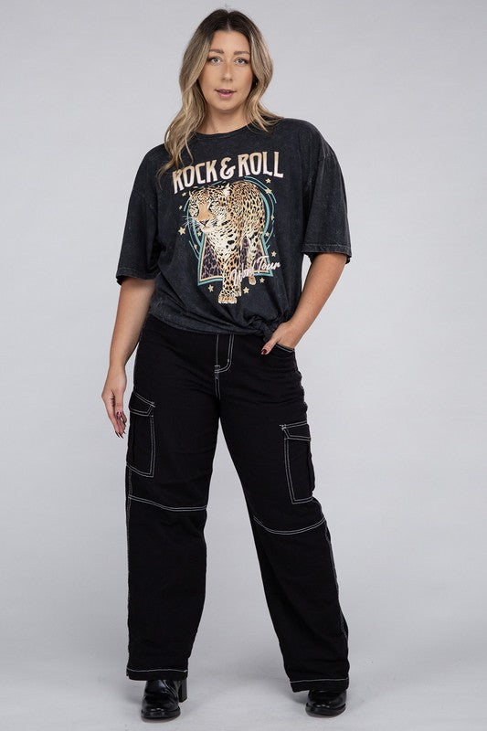 Rock & Roll World Tour Graphic Top - Plus