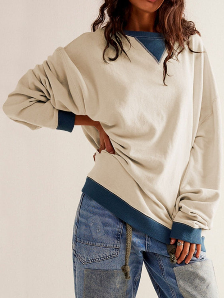 Basic Knit Sweatshirt - Oversized