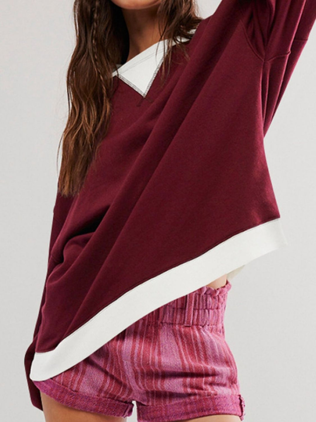 Basic Knit Sweatshirt - Oversized