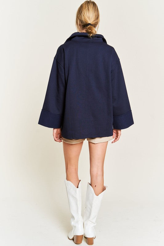 High Collar Sweater - PLUS